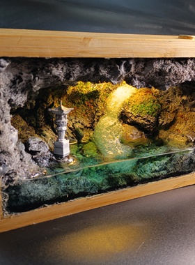 原创手工 《浮光》微缩景观模型 小夜灯书桌扩香器摆件 新品包邮