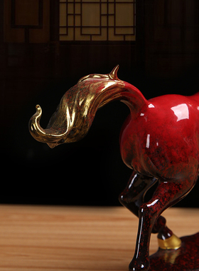 瓷语颠陶瓷祝福客厅工艺品摆件