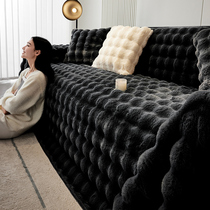 Sofa cushion Winter 2023 new sofa towels Cushion Subrabbit Fur Suede Leather Sofa Cover Anti Slip Autumn Winter Cover Cloth