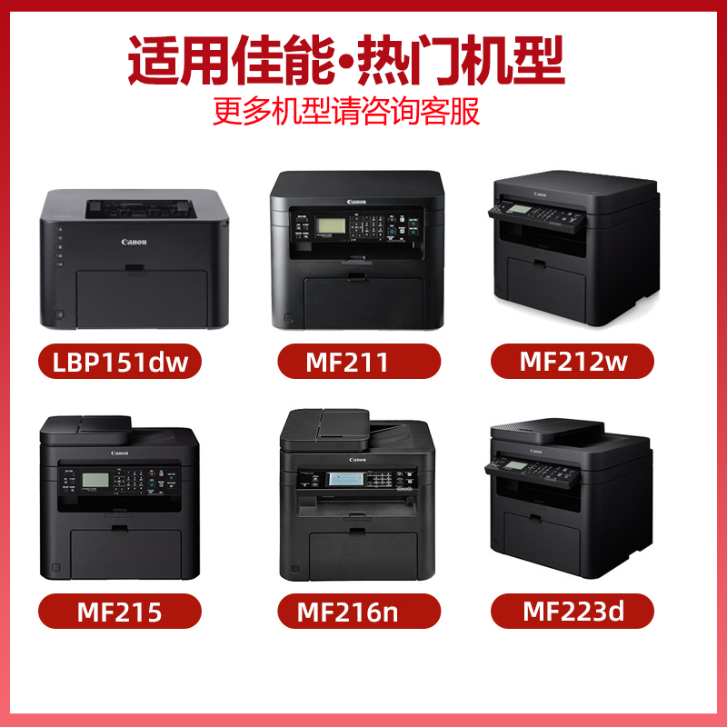 canon mf233n可加粉硒鼓337粉盒通用佳能image CLASS激光打印复印机MF233n墨鼓230晒鼓墨盒墨合磨合mf223碳粉-图0