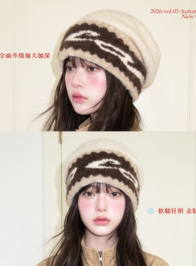 大头星球韩系堆堆帽女大头围帽子