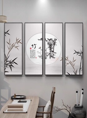 沙发背景墙客厅装饰画新中式