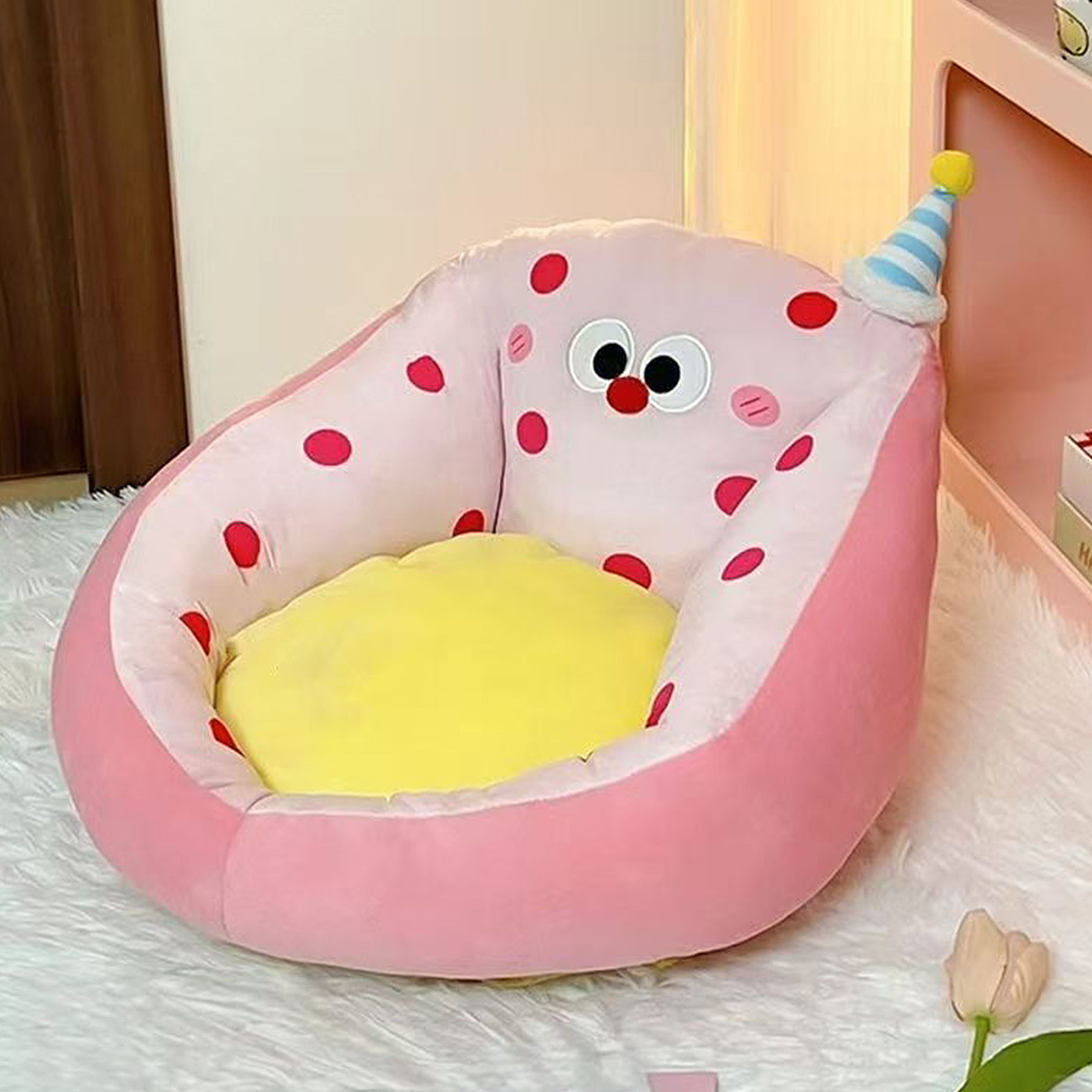 Lazy little sofa cute tatami bedroom floor chair cushion bay window futon children's bedside girl's cushion