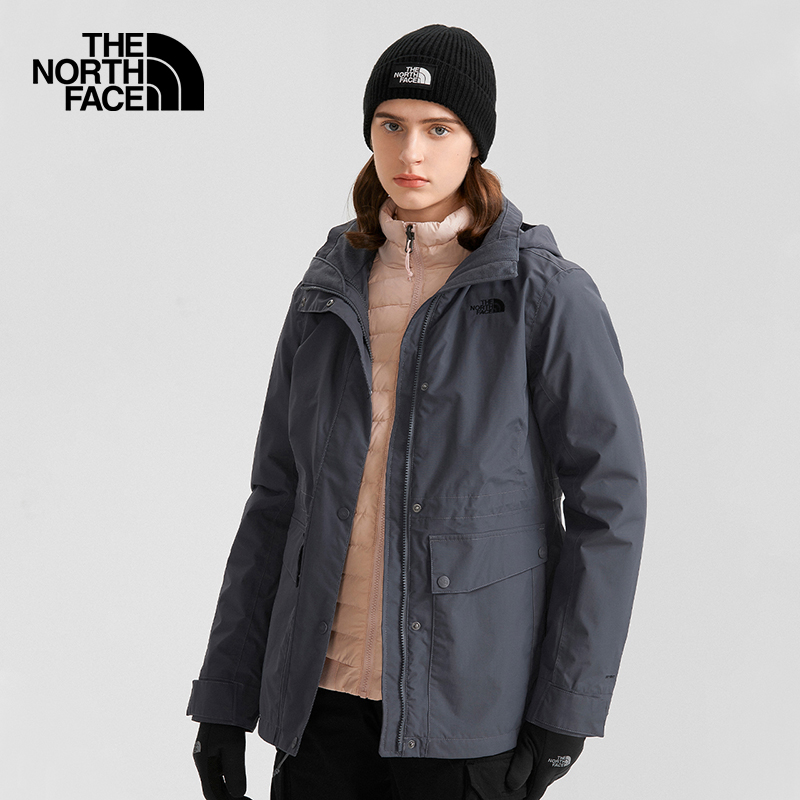 TheNorthFace北面秋冬新款冲锋衣女士户外防水羽绒内胆三合一81QV - 图1