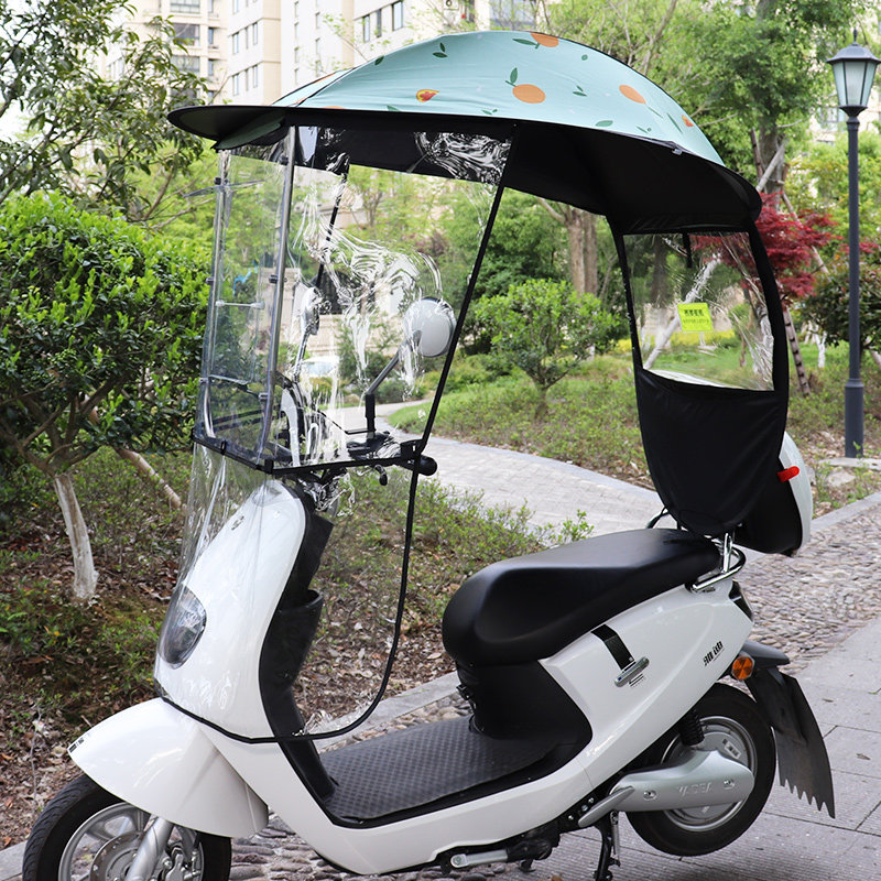 适用雅迪m6m8迷彩电动电瓶车挡雨棚篷蓬防晒防雨摩托挡风罩遮阳伞