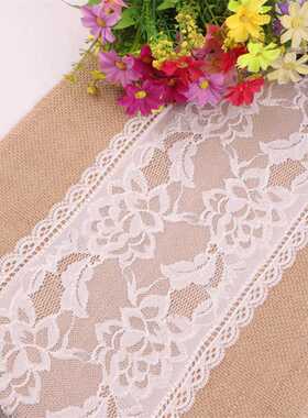 Linen Tablecloth Flag Home Party Decoration Lace Table