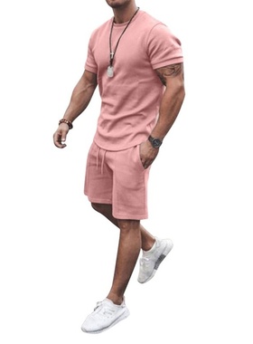 Fashion Men's Solid Color Sportswear Suit D Printing Short