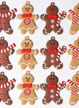 Big Sale 6pcs Gingerbread Man Christmas Tree Ornaments Xmas