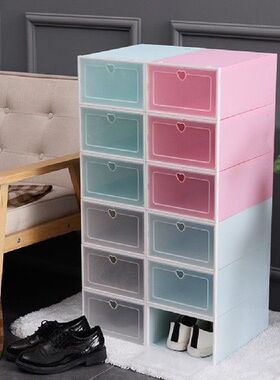 1PC Flip Shoes Box Thickened Transparent Drawer Case
