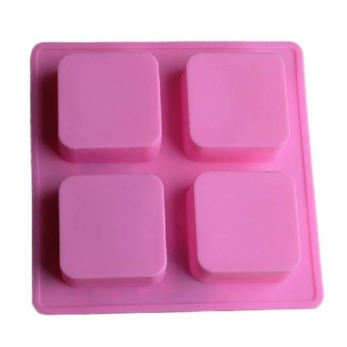 Soap Molds Square 4 Cavity Cake Decorating Tools Baking - 图0