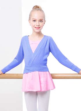 Autumn Winter Wrap Ballet Sweater Cardigans for Girls Kids S