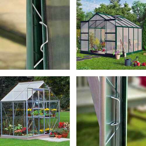 50Pcs Stanless Steel Greenhouse W Clps Sprng Wre Glazng - 图0