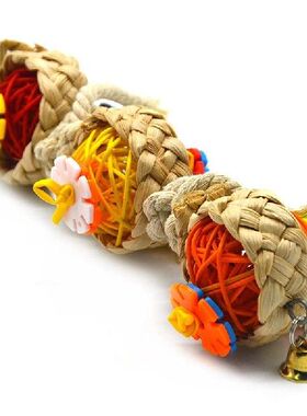 Legendog 1pc Parrot Chewing Toy Bird Favors Funny Rattan