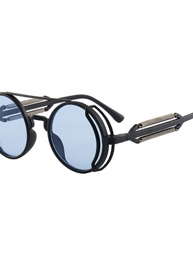 Punk Steampunk Sunglasses Retro Men's Brand Designer Round P