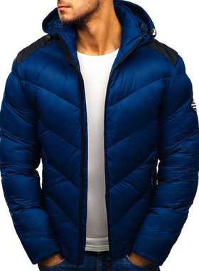 Men's Casual Winter Jacket Autumn&Winter Solid Color Pat