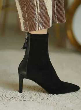 High Heel Boots Women's 2021 New Korean Style Autumn and Win