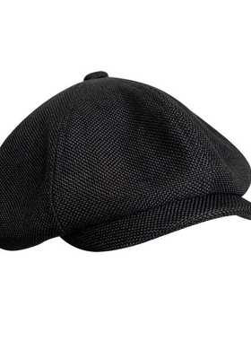 Four Seasons Men's Newsboy Hat Women Male Linen Octagonal Ca