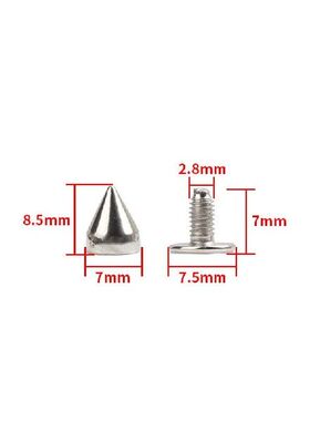 10 Sets Metal Punk Sharp Warhead Screw Rivets Studs