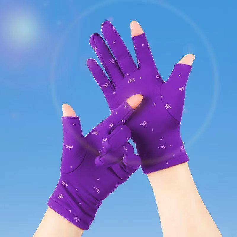 加绒手套女冬季保暖漏两指触屏工作弹力薄绒厚款骑车防寒跳舞加厚,淘宝优惠券,粉丝福利购,淘宝优惠卷