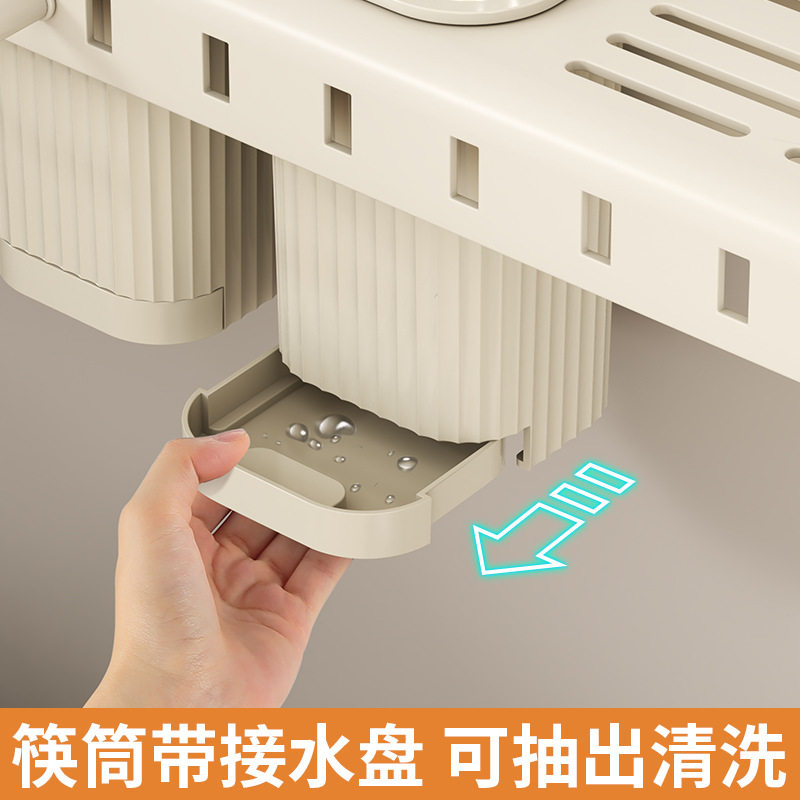 Punch-free kitchen shelf multi-function
