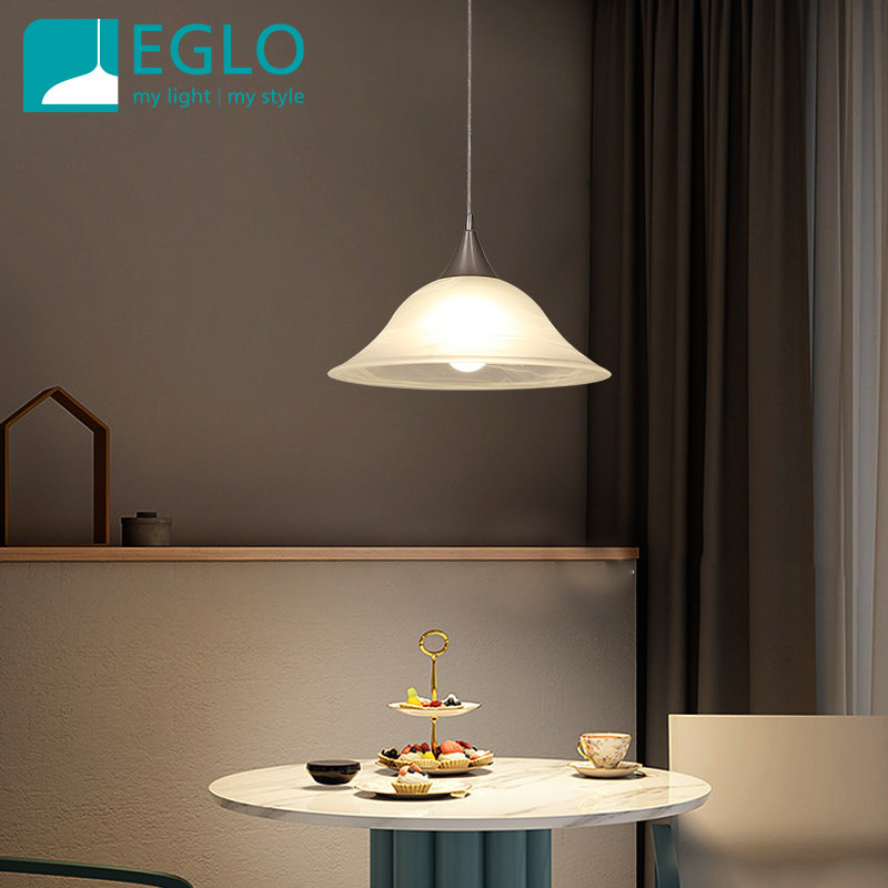 eglo 餐厅吊灯北欧现代简约设计师创意玻璃飞碟茶室店铺商用吧台