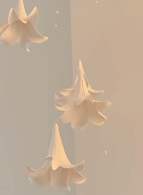 【雨季来临之前】彷真百合花头悬挂吊饰装饰客厅风铃治愈婚礼布置