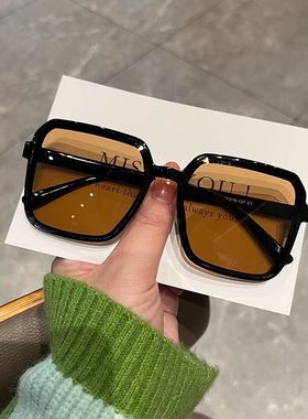 2025新款遮阳墨镜女大脸显脸小时尚网红粉色方形太阳眼镜ins风潮