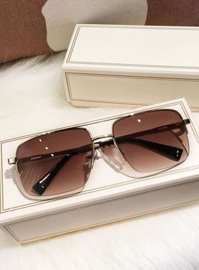 男士墨镜夏旅游黑框茶色防紫外线潮流百搭太阳镜新款高清钓鱼开车