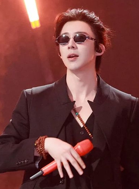 刘宇宁同款墨镜男椭圆框开车专用防晒小脸显瘦金属太阳眼镜百搭潮