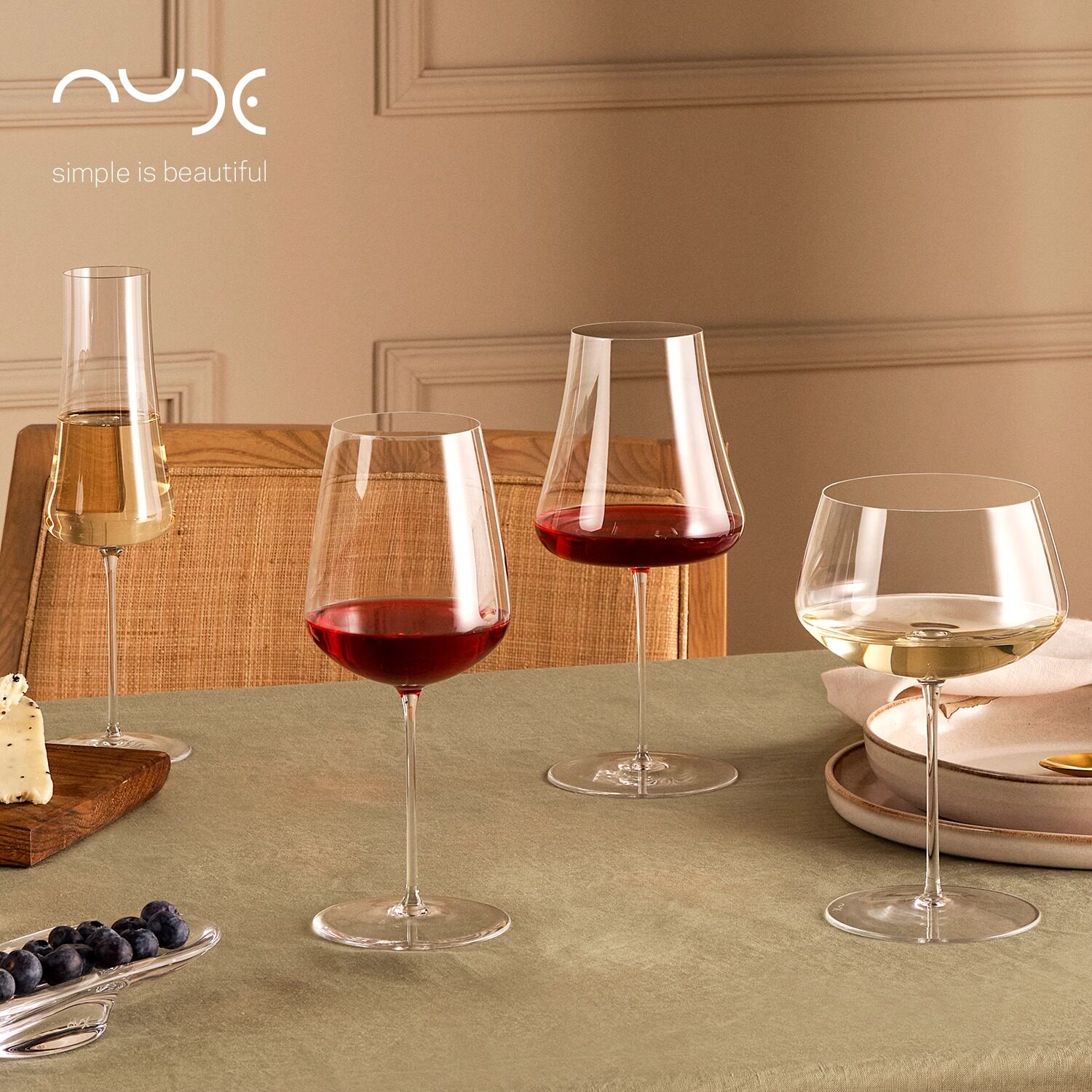 红点奖Nude努德进口勃艮第红酒杯水晶杯手工白葡萄酒杯高脚杯轻薄,淘宝优惠券,粉丝福利购,淘宝优惠卷