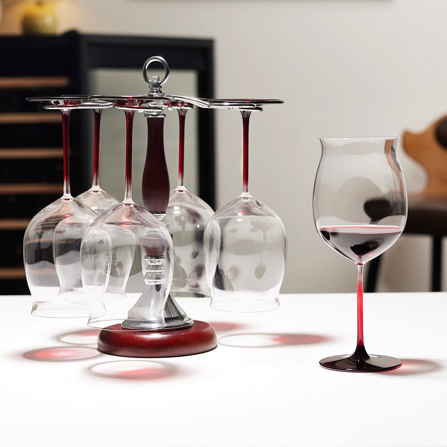 土耳其Nude努德红领结水晶玻璃勃艮第杯波尔多轻奢高档彩杆红酒杯,淘宝优惠券,粉丝福利购,淘宝优惠卷