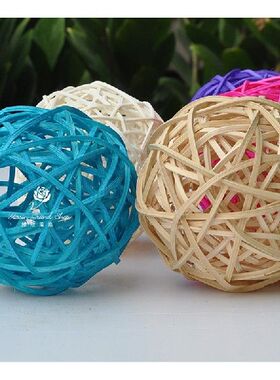 10pcs 3cm Colorful Rattan Balls Parrot Toys Bird