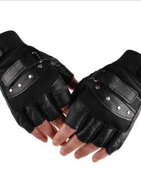 Men's Army Military Tactical Half Finger Leather Fitness Glo