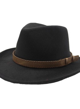 oZyc Women's Men's Wool Hollow Western Cowboy Hat With Fashi