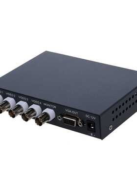 VGA 4CH Color CCTV Security Video Quad Processor Splitter Re