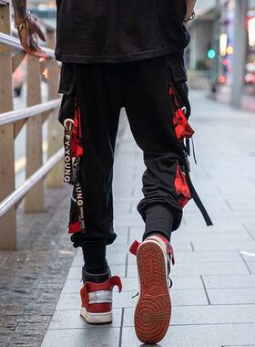 Hip Hop Cargo Pants Men Streetwear Cotton Joggers Fashion Sw