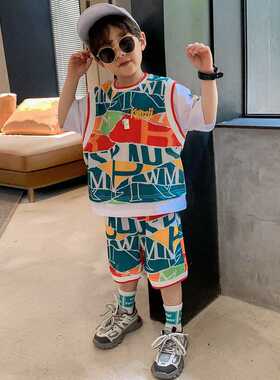 2022 summer Children Tracksuits Clothes Children Boys shirt+