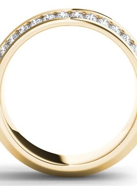 14k Gold color 2 Carat Diamond Wedding Ring for Women Hip Ho