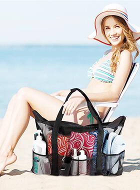 2pcs Beach Storage Bag Outdoor Swimming Beach Walking