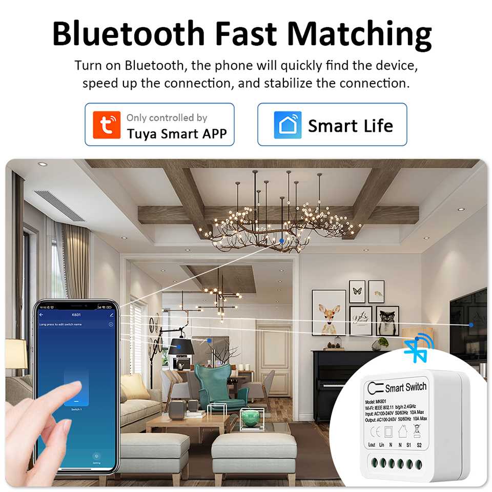 Hapythda 16A 10A Mini WiFi Smart Switch 2 Way Control Switch - 图1