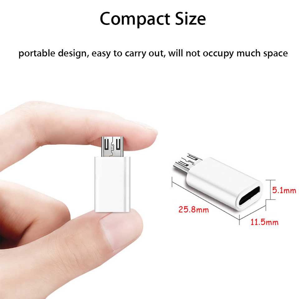 Long USB Type C Female To Micro USB Male Adapter Charging C - 图1