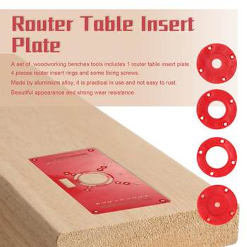 Aluminum Router Table Insert Plate Wood WorkBench Wood Rout