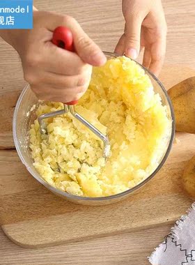 1pc Stainless Steel Potato Masher Metal Food Masher Manual M