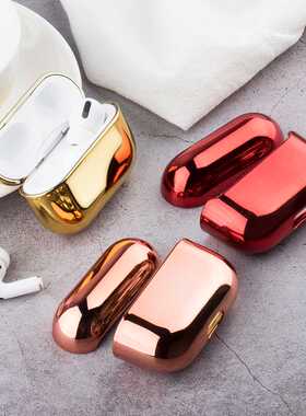 For AirPods Pro 3 Case Luxury Gold Plating Hard Cover Blueto