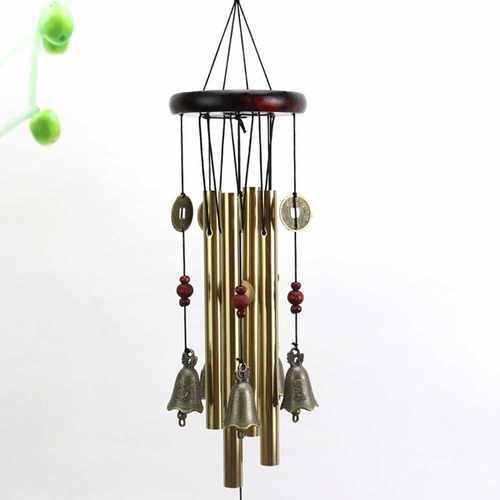 1pc Outdoor Metal Wind Chimes 4 Tubes Balcony Yard Garden Ha - 图1