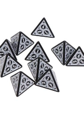 10 Pcs Polyhedral Dice Acrylic DND Dice Tabletop Game Dice