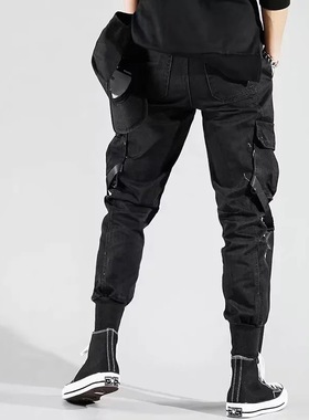 Men's Side Pockets Harem Pants 2021 Autumn Hip Hop Casual Ri