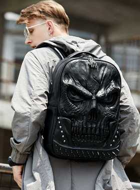 Men's Backpack Men Women Thick Leather Backpacks For Teenage