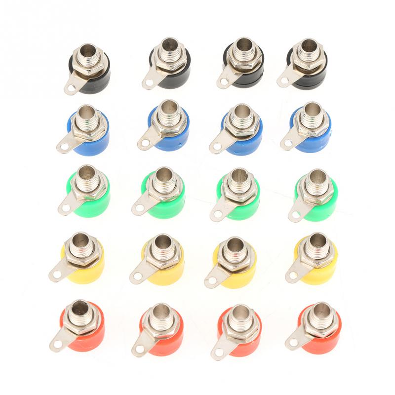 20Pcs Banana Plug Socket Mixed Colors 4mm Speaker Amplifier - 图0