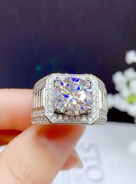 5ct Moissanite Men's Ring 925 Silver Beautiful Firecolour Di